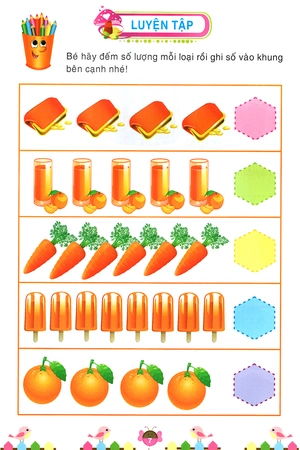 bộ làm quen môn toán bé học tập 6: màu sắc - Ảnh 8