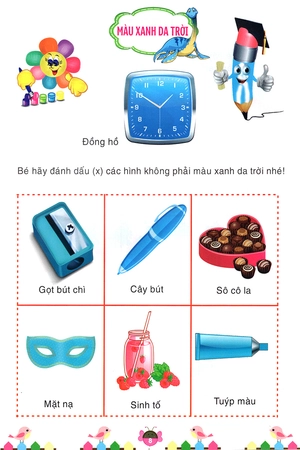 bộ làm quen môn toán bé học tập 6: màu sắc - Ảnh 9