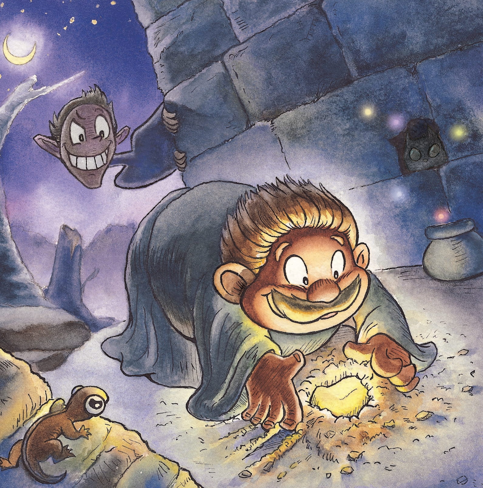 bộ learn english with fables 5 - học tiếng anh qua truyện ngụ ngôn - tập 5 - the miser and his gold - gã hà tiện và thỏi vàng - Ảnh 3