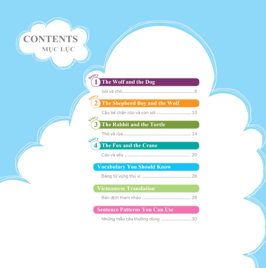 bộ learn english with fables 6 - học tiếng anh qua truyện ngụ ngôn - tập 6 - the wolf and the dog - sói và chó - Ảnh 3