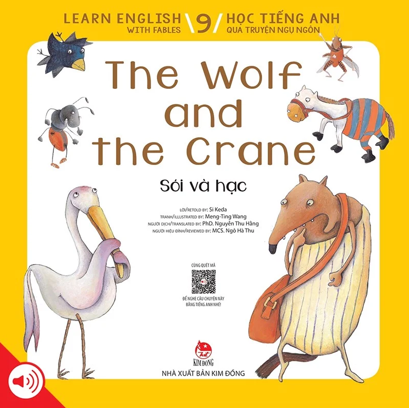 bộ learn english with fables 9 - học tiếng anh qua truyện ngụ ngôn - tập 9 - the wolf and the crane - sói và hạc - Ảnh 2