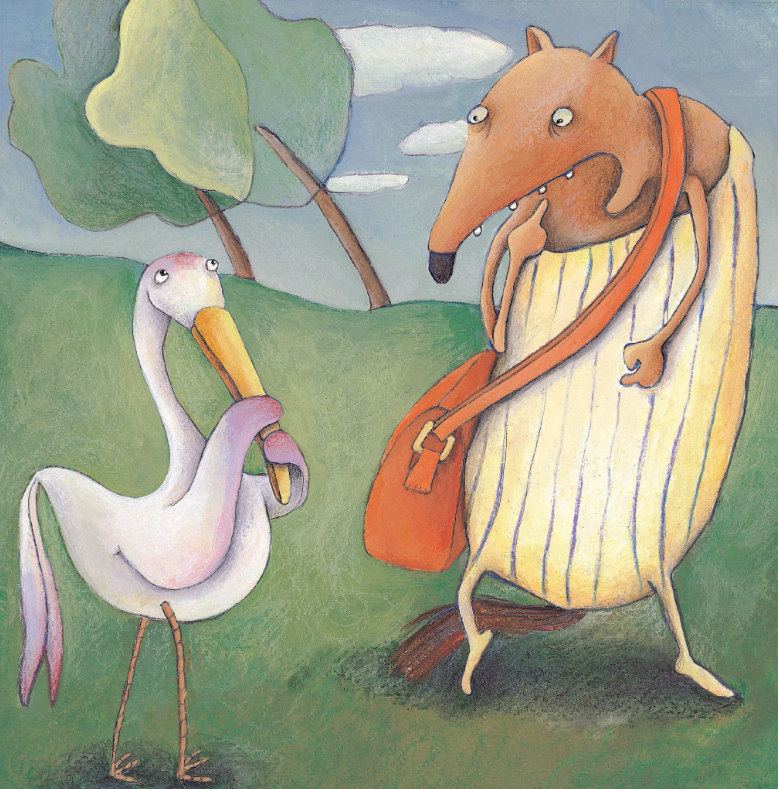 bộ learn english with fables 9 - học tiếng anh qua truyện ngụ ngôn - tập 9 - the wolf and the crane - sói và hạc - Ảnh 4