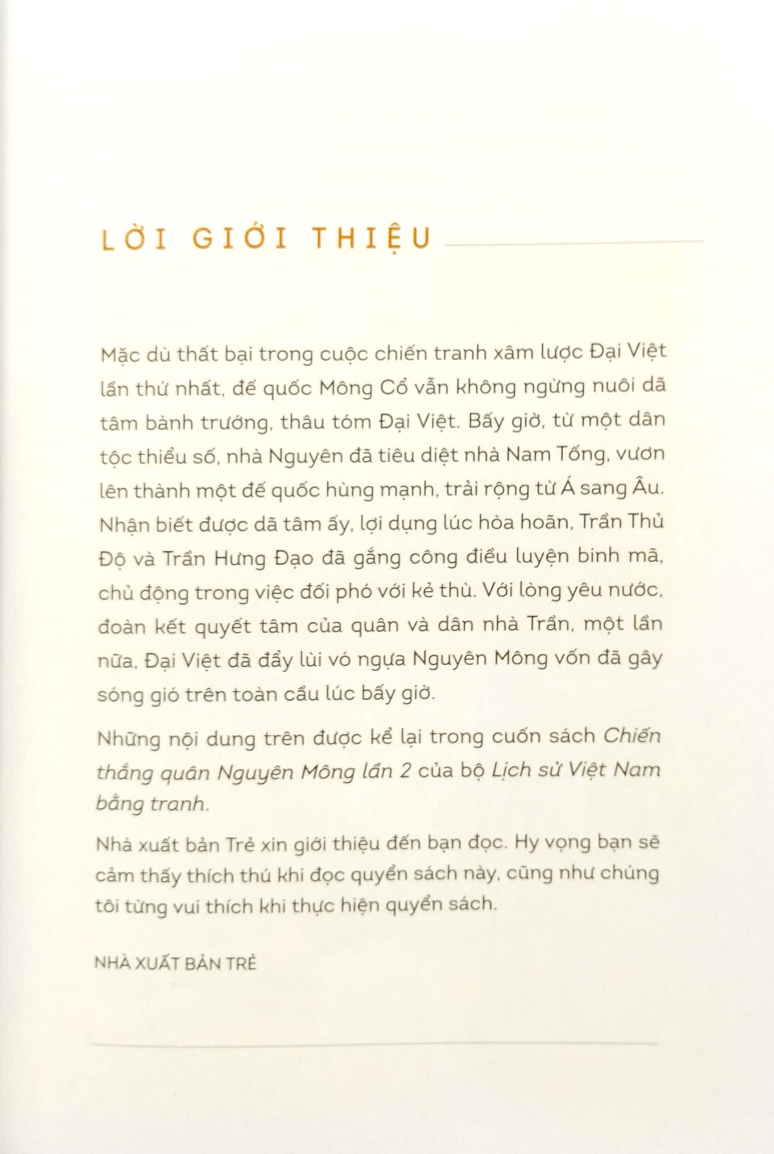 bộ lịch sử việt nam bằng tranh - chiến thắng quân nguyên mông lần 2 (bản màu) (tái bản 2023) - Ảnh 3