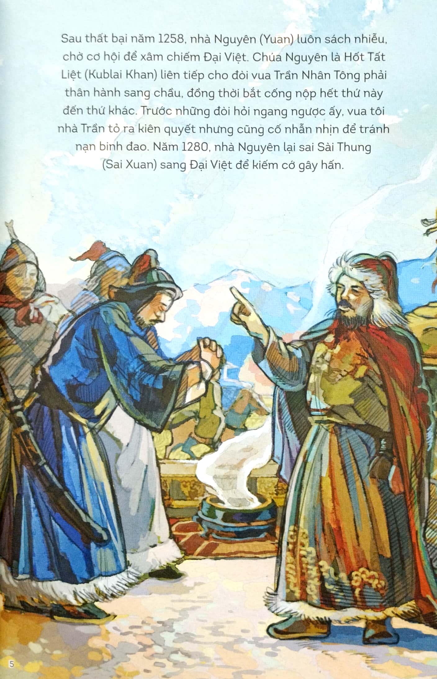 bộ lịch sử việt nam bằng tranh - chiến thắng quân nguyên mông lần 2 (bản màu) (tái bản 2023) - Ảnh 5