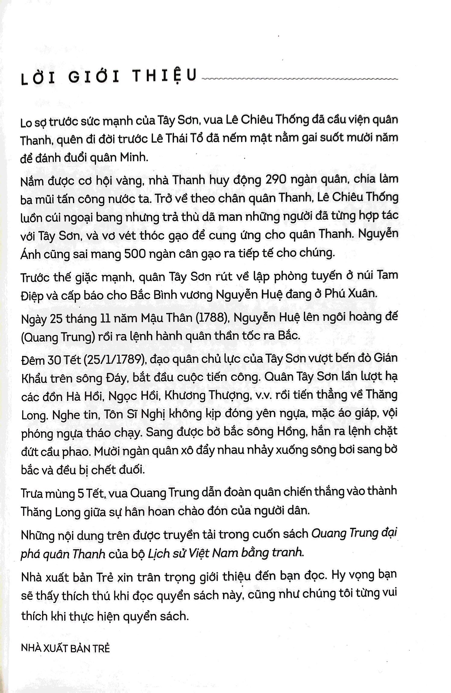 bộ lịch sử việt nam bằng tranh - tập 55 - quang trung đại phá quân thanh - Ảnh 3