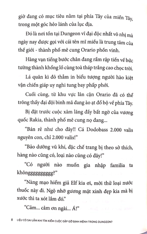 bộ liệu có sai lầm khi tìm kiếm cuộc gặp gỡ định mệnh trong dungeon - tập 8 - bản giới hạn - tặng kèm bookmark + bìa áo - Ảnh 6