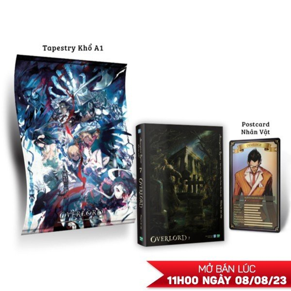 bộ [light novel] overlord - tập 7: những kẻ xâm nhập - bản giới hạn - tặng kèm postcard nhân vật + tapestry khổ a1