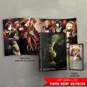bộ [light novel] overlord - tập 8: hai lãnh đạo - bản giới hạn - tặng kèm postcard nhân vật + table matt siêu to khổng lồ