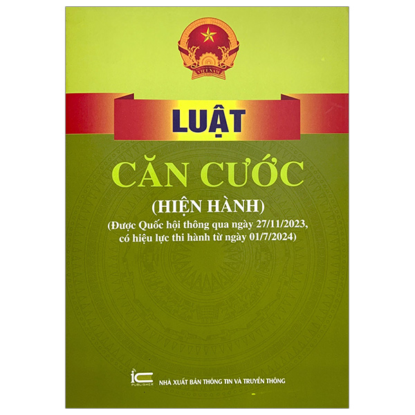 Bộ Luật Căn Cước (Hiện Hành) (Được Quốc Hội Thông Qua Ngày 27/11/2023, Có Hiệu Lực Thi Hành Từ Ngày 01/7/2024)