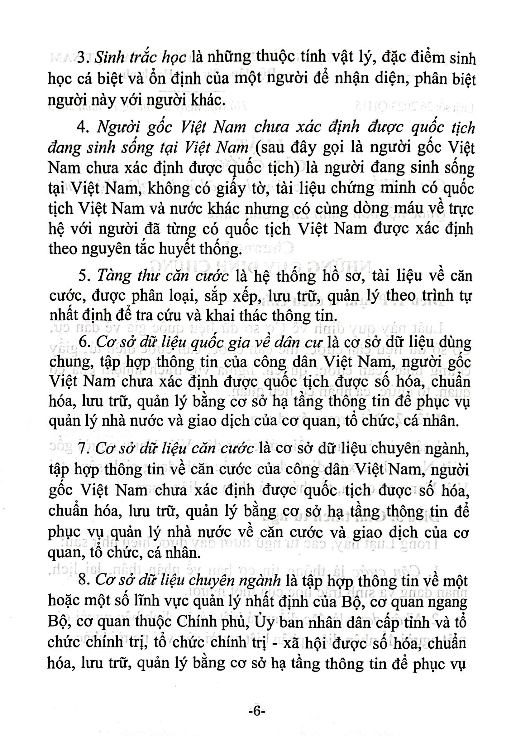 Bộ Luật Căn Cước (Hiện Hành) (Được Quốc Hội Thông Qua Ngày 27/11/2023, Có Hiệu Lực Thi Hành Từ Ngày 01/7/2024) - Ảnh 5