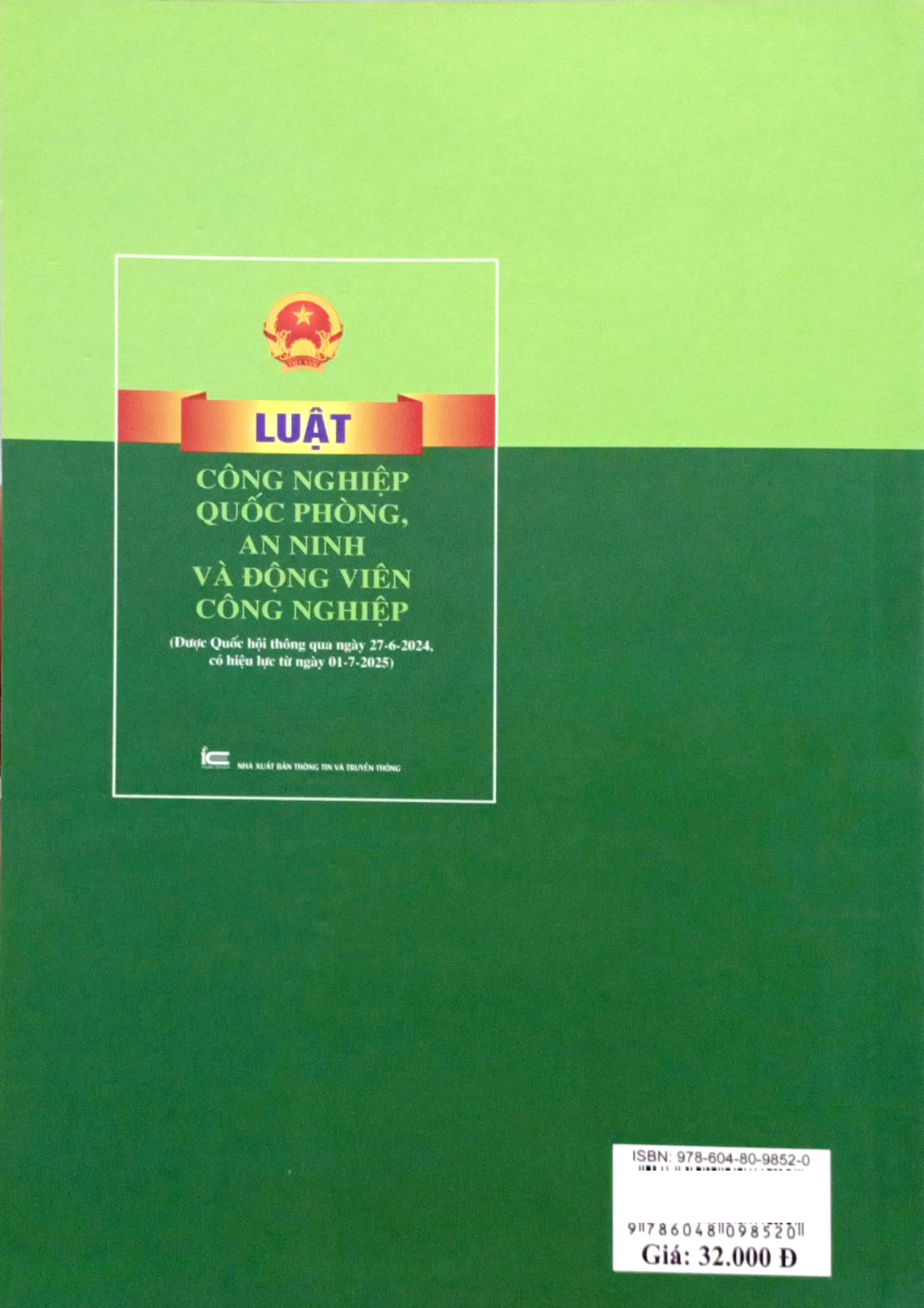 Bộ Luật Công Nghiệp Quốc Phòng, An Ninh Và Động Viên Công Nghiệp (Được Quốc Hội Thông Qua Ngày 27-6-2024, Có Hiệu Lực Từ Ngày 01-7-2025) - Ảnh 6