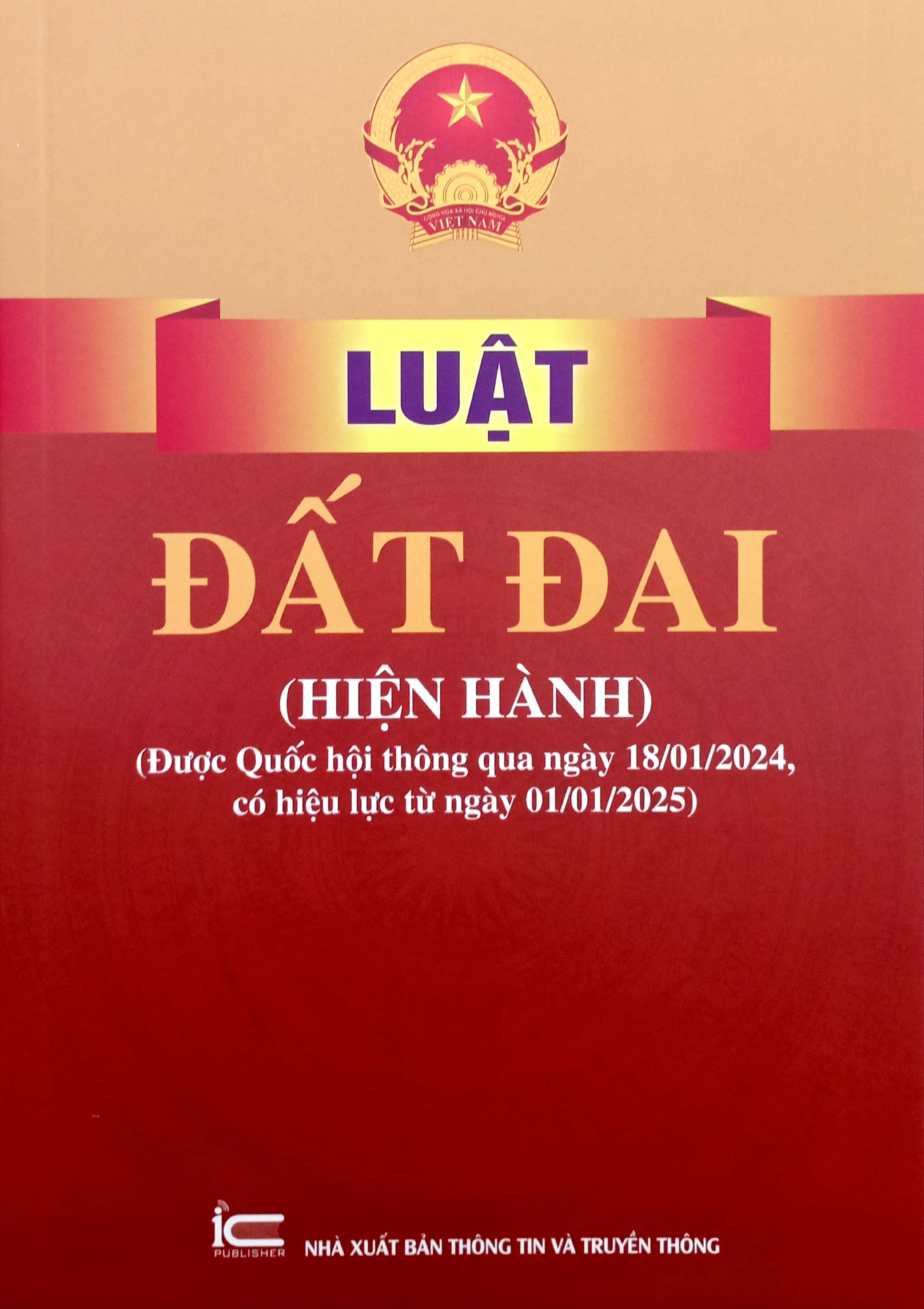 Bộ Luật Đất Đai (Hiện Hành) (Được Quốc Hội Thông Qua Ngày 18/01/2024, Có Hiệu Lực Từ Ngày 01/08/2024) - Ảnh 2