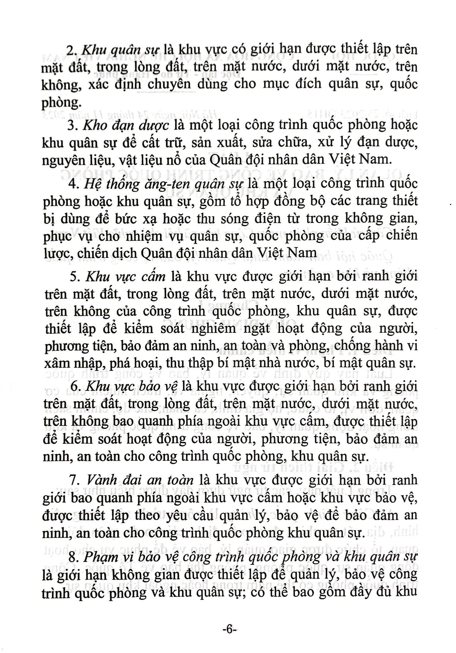 Bộ
Luật Quản Lý, Bảo Vệ Công Trình Quốc Phòng Và Khu Quân Sự (Hiện Hành) (Được Quốc Hội Thông Qua Ngày 24/11/2023, Có Hiệu Lực Từ Ngày 01/01/2025) - Ảnh 5