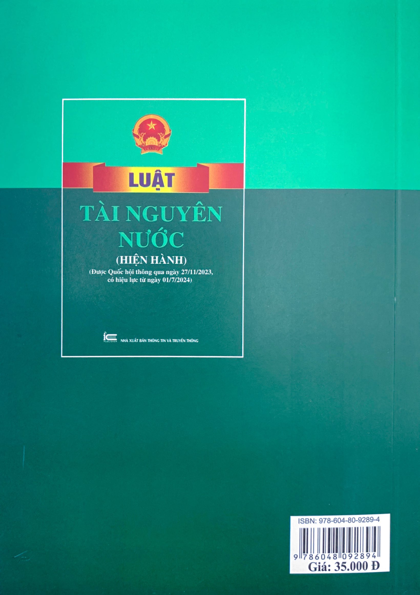 Bộ Luật Tài Nguyên Nước (Hiện Hành) (Được Quốc Hội Thông Qua Ngày 27/11/2023, Có Hiệu Lực Từ Ngày 01/7/2024) - Ảnh 7