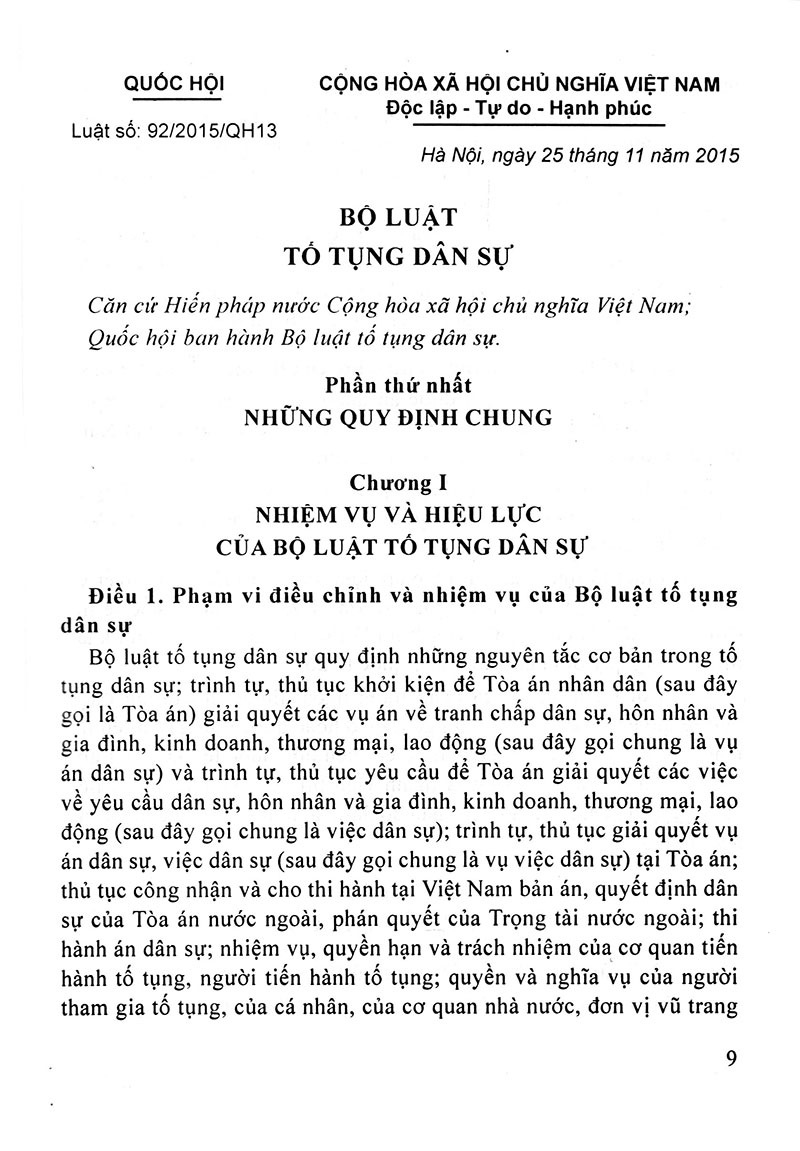 bộ luật tố tụng dân sự của nước cộng hòa xã hội chủ nghĩa việt nam (2016) - Ảnh 3
