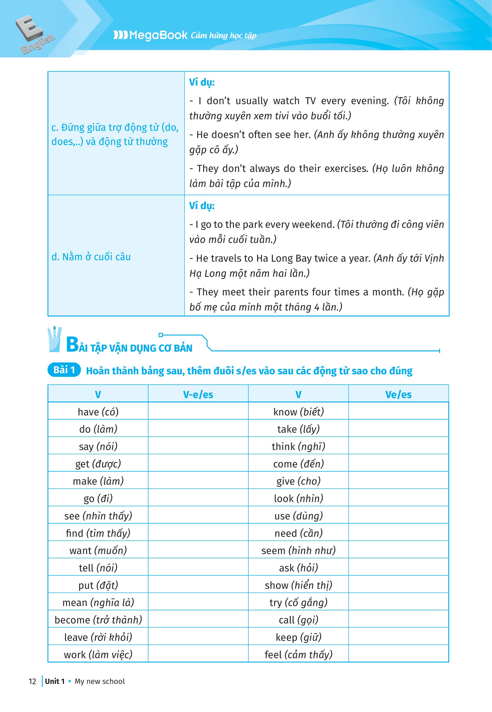 bộ luyện chuyên sâu ngữ pháp và bài tập tiếng anh 6 - tập 1 (theo chương trình global success) - Ảnh 12