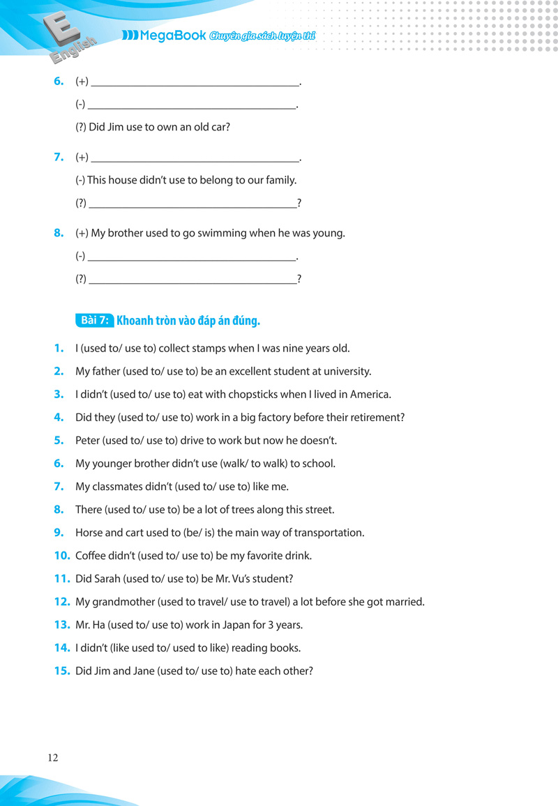 bộ luyện chuyên sâu ngữ pháp và bài tập tiếng anh 7 - tập 2 (chương trình mới) - Ảnh 12