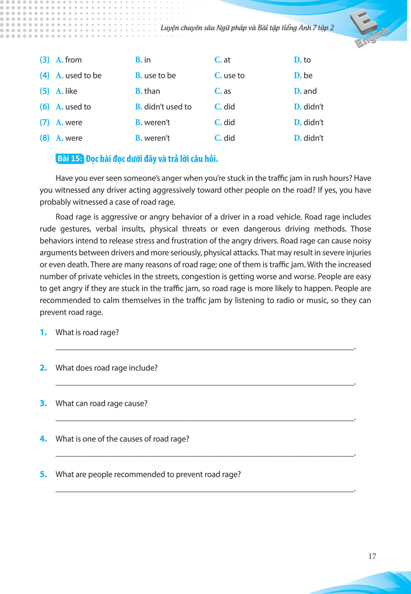 bộ luyện chuyên sâu ngữ pháp và bài tập tiếng anh 7 - tập 2 (chương trình mới) - Ảnh 17