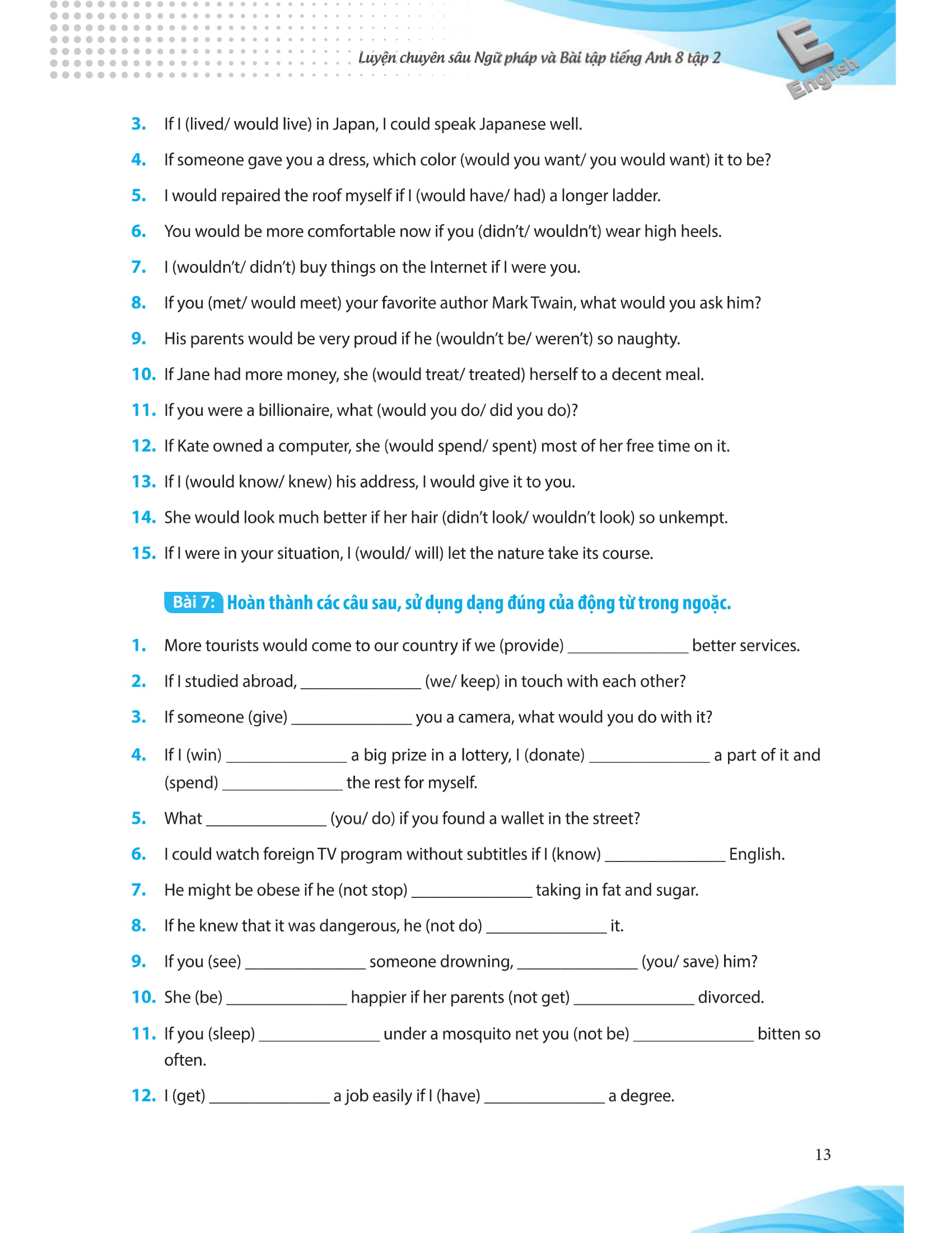 bộ luyện chuyên sâu ngữ pháp và bài tập tiếng anh 8 - tập 2 (chương trình mới) - Ảnh 13