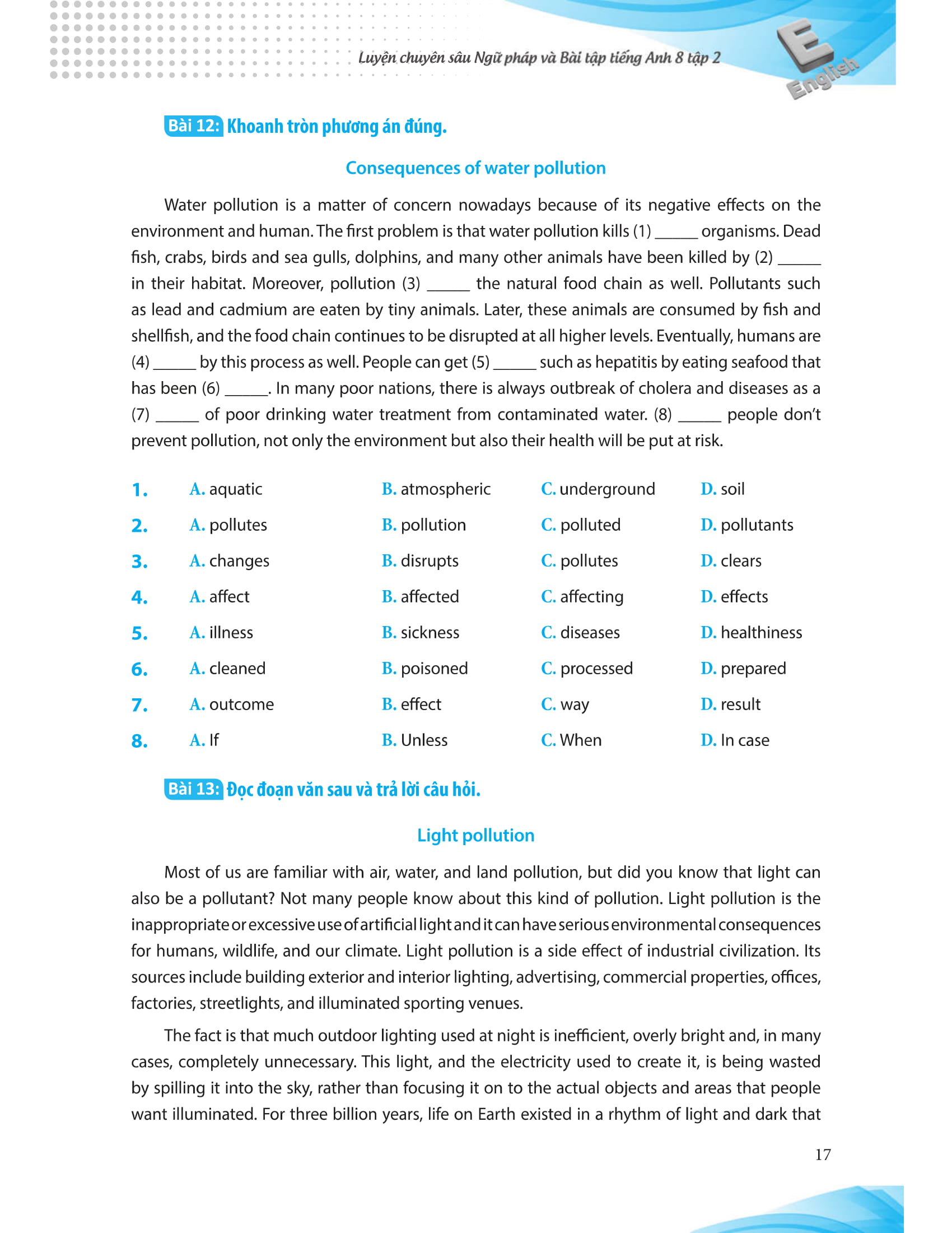 bộ luyện chuyên sâu ngữ pháp và bài tập tiếng anh 8 - tập 2 (chương trình mới) - Ảnh 17