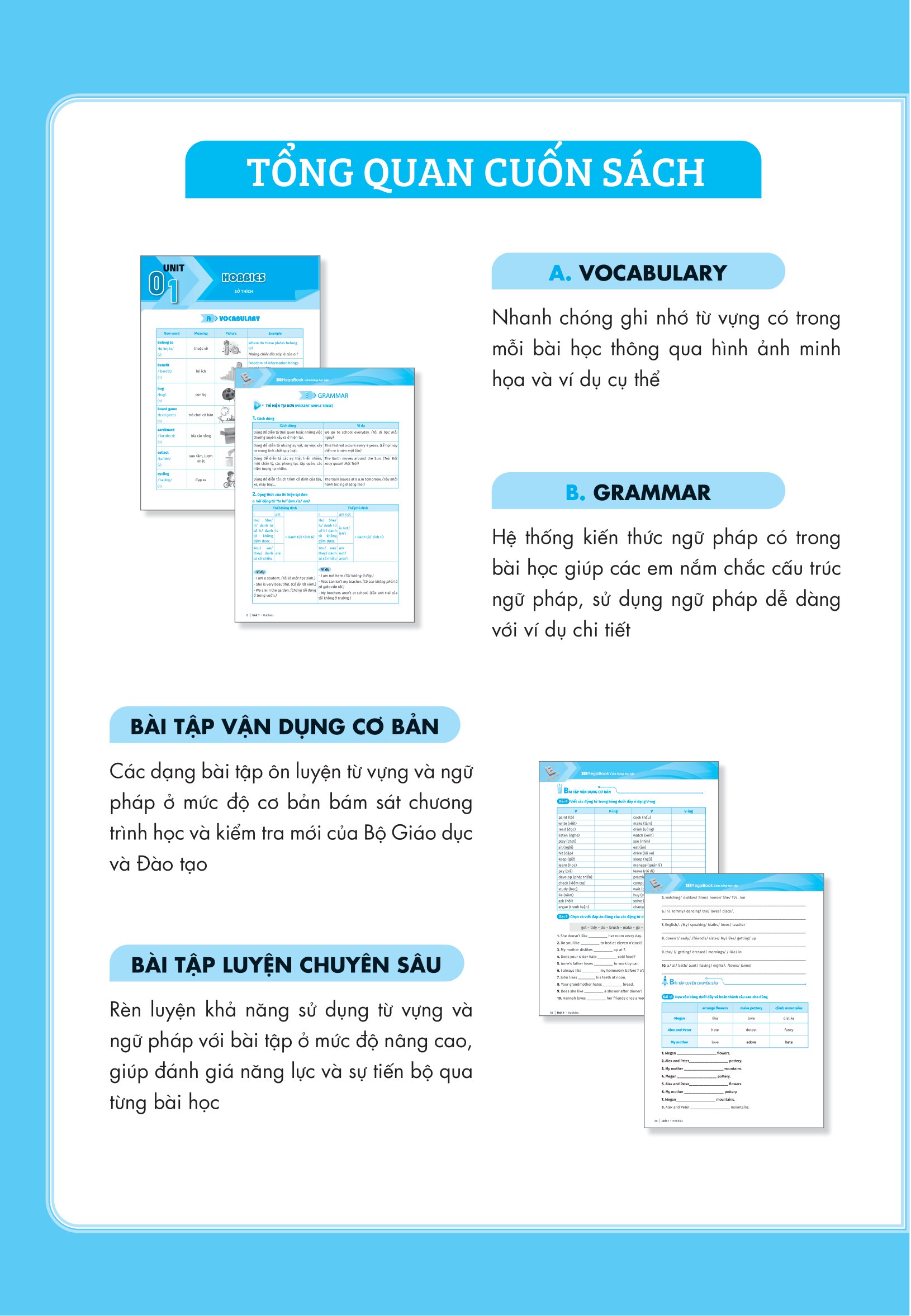 bộ luyện chuyên sâu ngữ pháp và bài tập tiếng anh lớp 7 - tập 1 (theo chương trình giáo dục phổ thông mới) - Ảnh 3