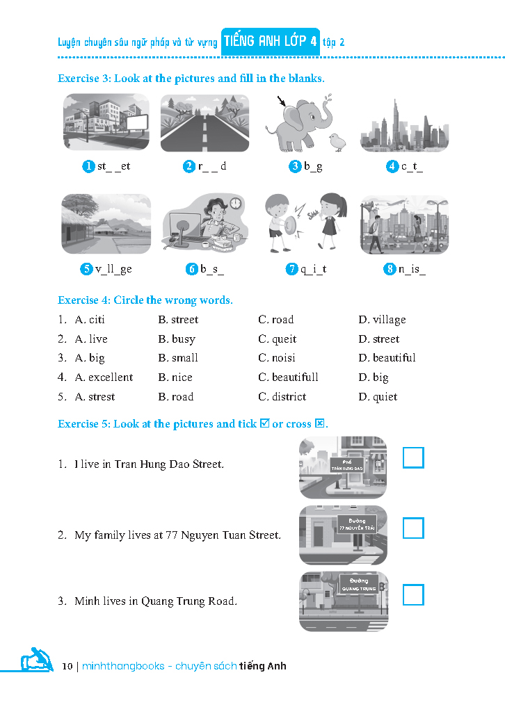 bộ luyện chuyên sâu ngữ pháp và từ vựng tiếng anh lớp 4 - tập 2 - Ảnh 7