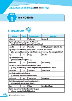 bộ luyện chuyên sâu ngữ pháp và từ vựng tiếng anh lớp 7 - tập 1 - Ảnh 3