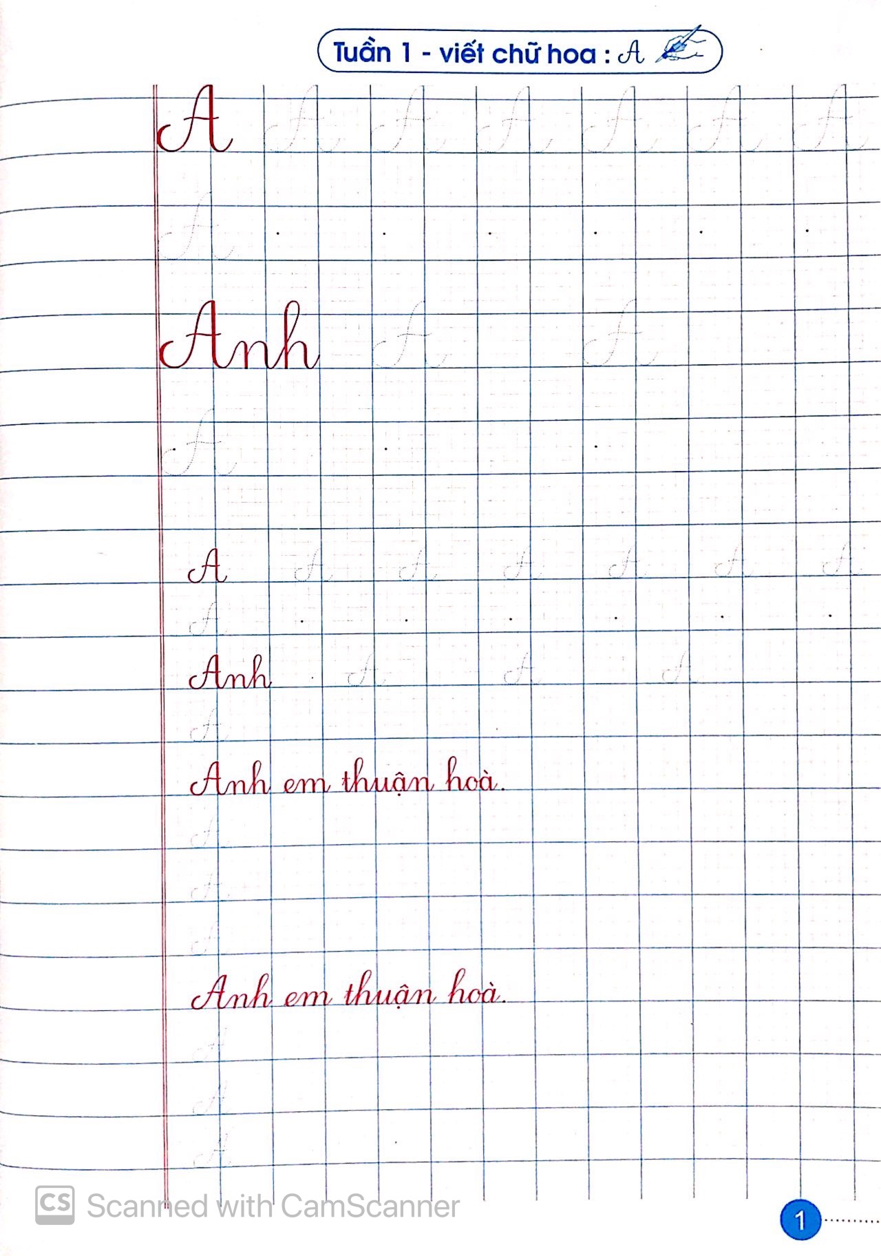 bộ luyện nét chữ rèn nết người - vở ô li có mẫu chữ - lớp 2 - quyển 1 (tái bản 2020) - Ảnh 3