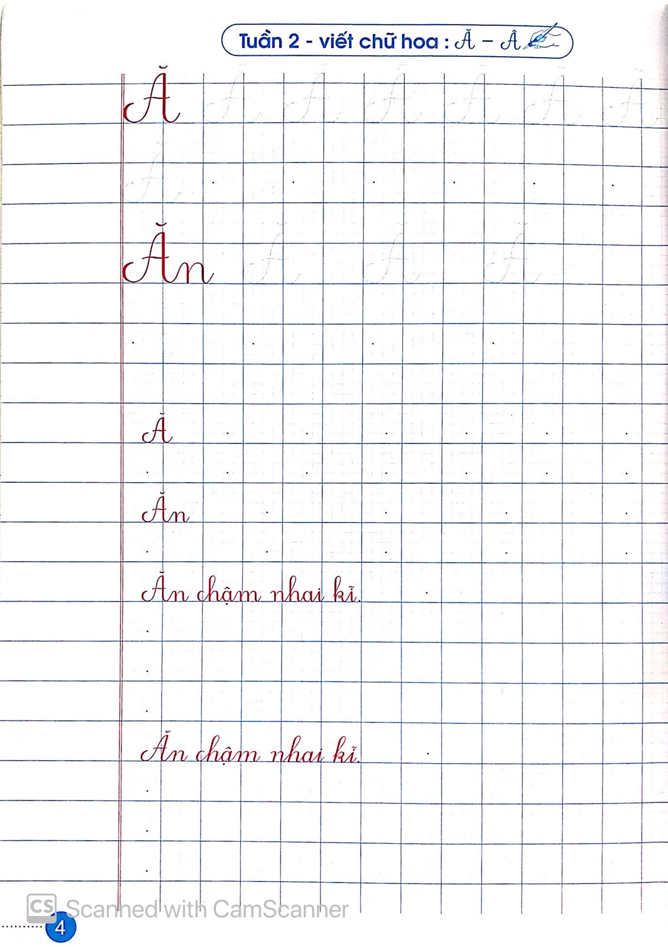 bộ luyện nét chữ rèn nết người - vở ô li có mẫu chữ - lớp 2 - quyển 1 (tái bản 2020) - Ảnh 6