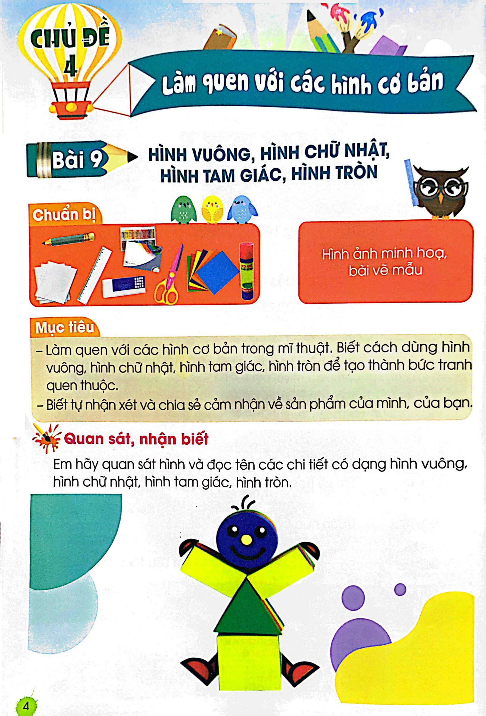 bộ luyện tập mĩ thuật (biên soạn theo chương trình giáo dục phổ thông mới) lớp 1 - tập 2 - Ảnh 5