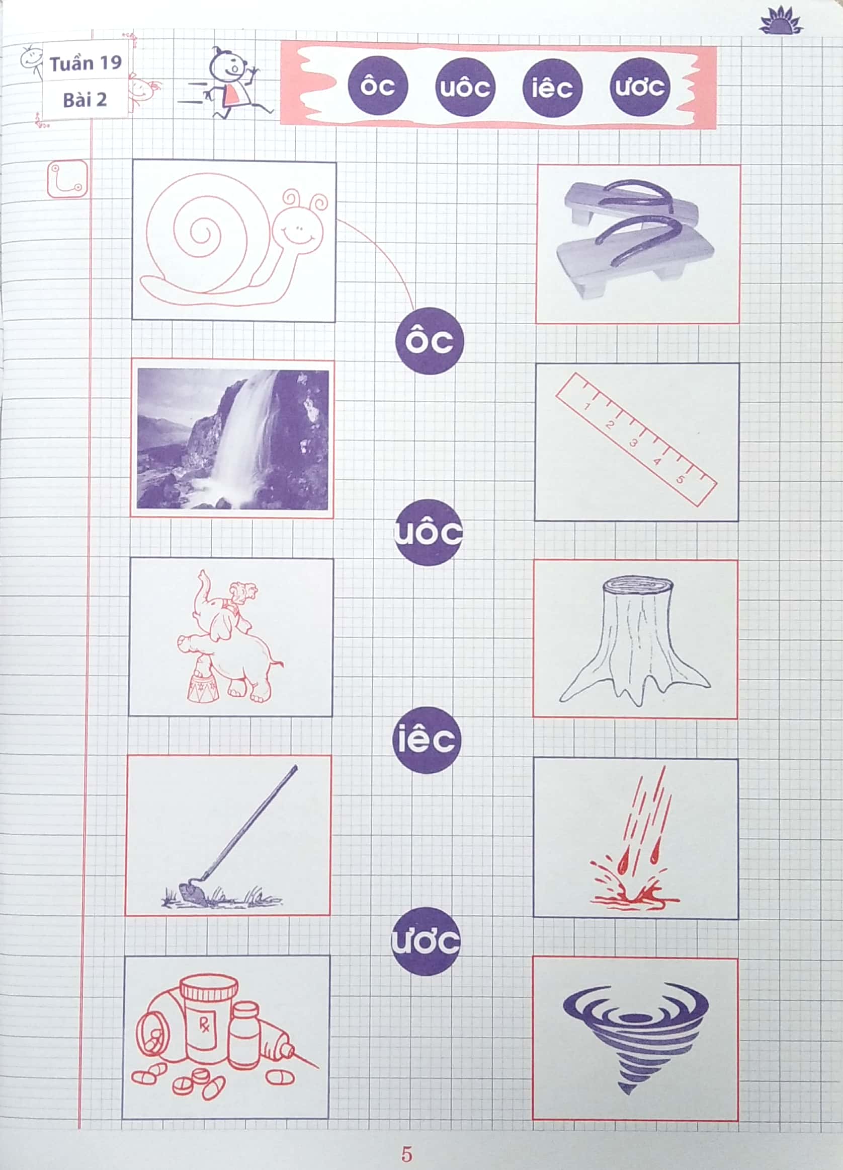 bộ luyện tập tiếng việt 1 - tập 2 (trình bày trên giấy ô li) - Ảnh 6