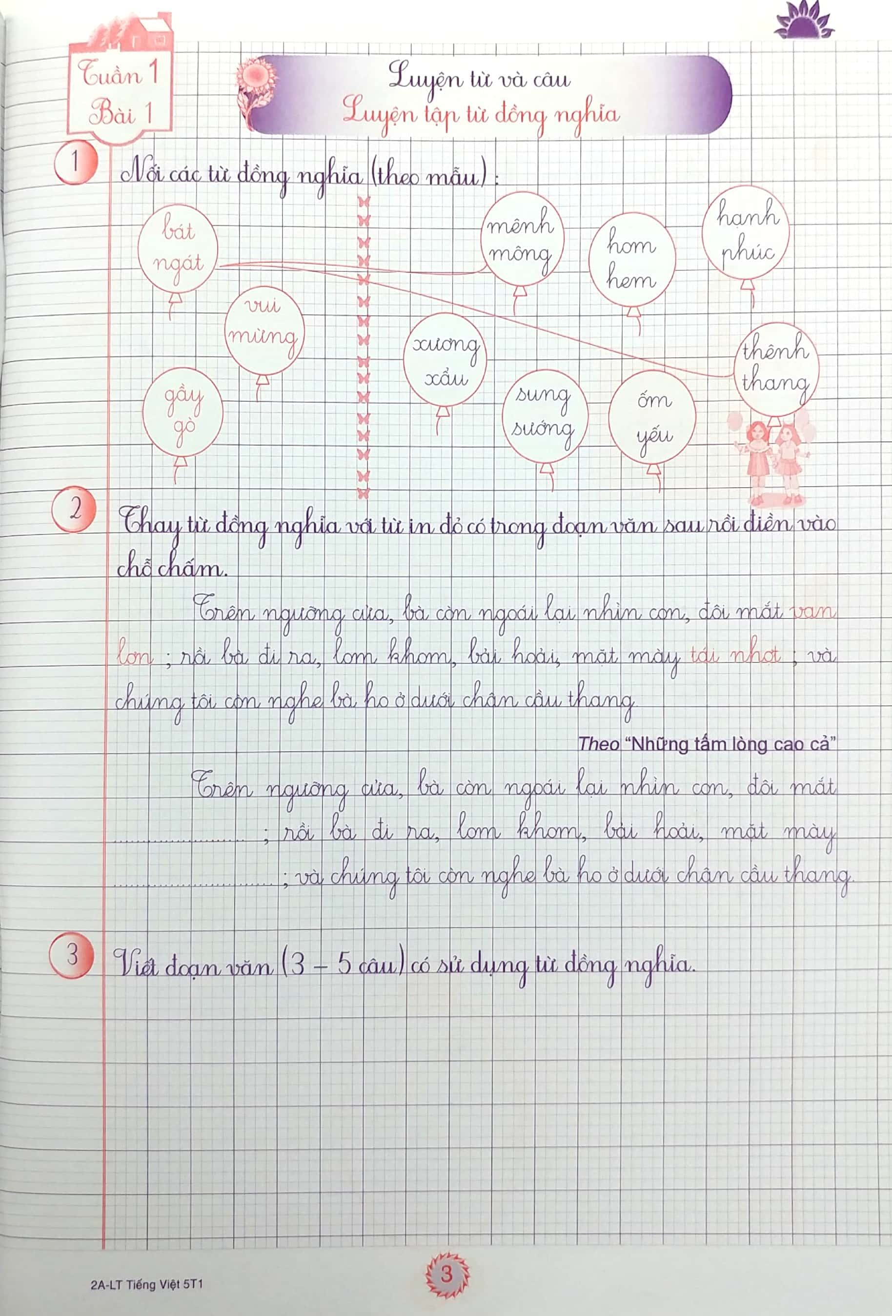 bộ luyện tập tiếng việt 5 - tập 1 (trình bày trên giấy ô li) - Ảnh 4