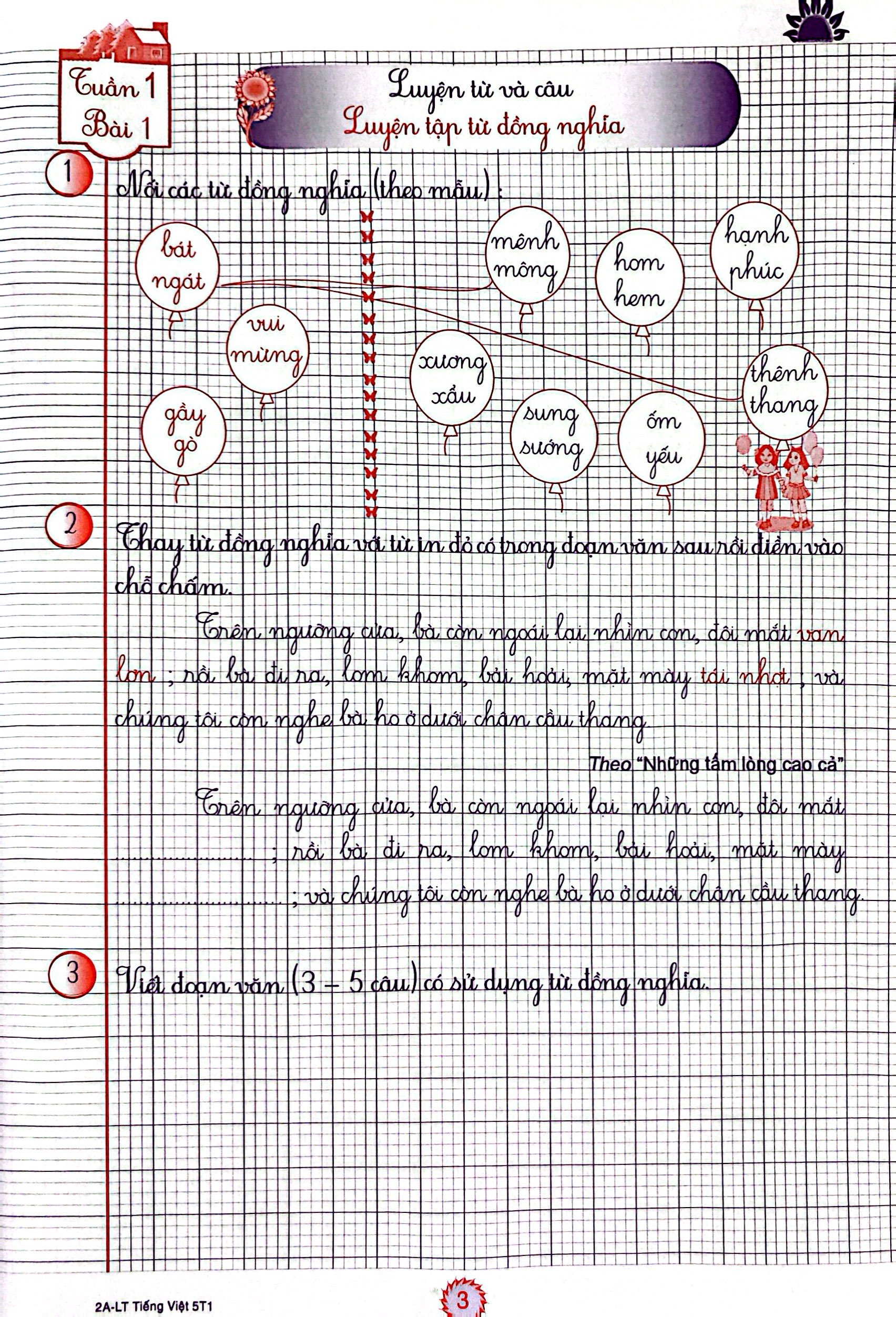 bộ luyện tập tiếng việt 5 - tập 1 (trình bày trên giấy ô li) - tái bản 2020 - Ảnh 4