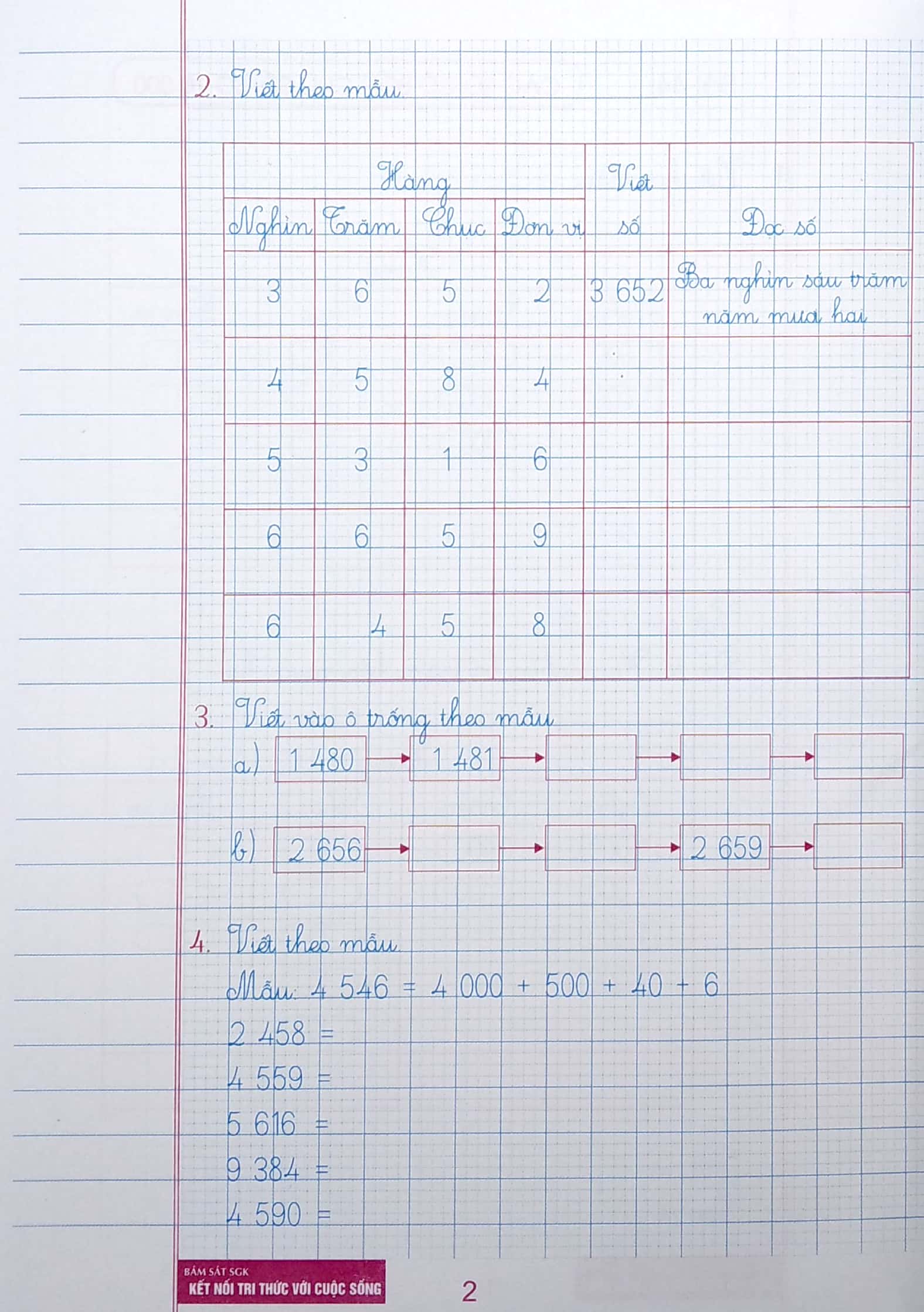 bộ luyện tập toán 3 - trình bày trên giấy ô li - quyển 2 (bám sát sgk kết nối tri thức với cuộc sống) - Ảnh 4