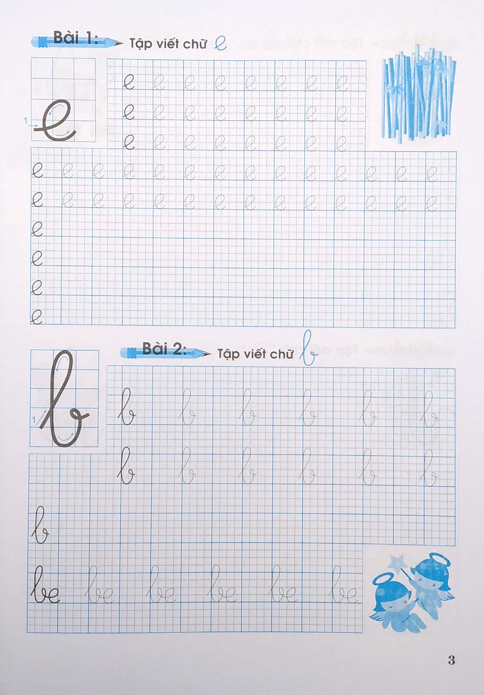 bộ luyện viết chữ đẹp lớp 1 - tập 1 - Ảnh 4