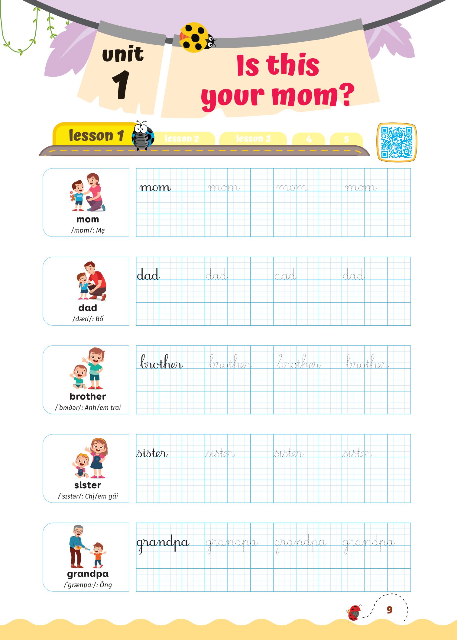 bộ luyện viết chữ đẹp từ vựng tiếng anh family and friends - national edition 2 - Ảnh 3