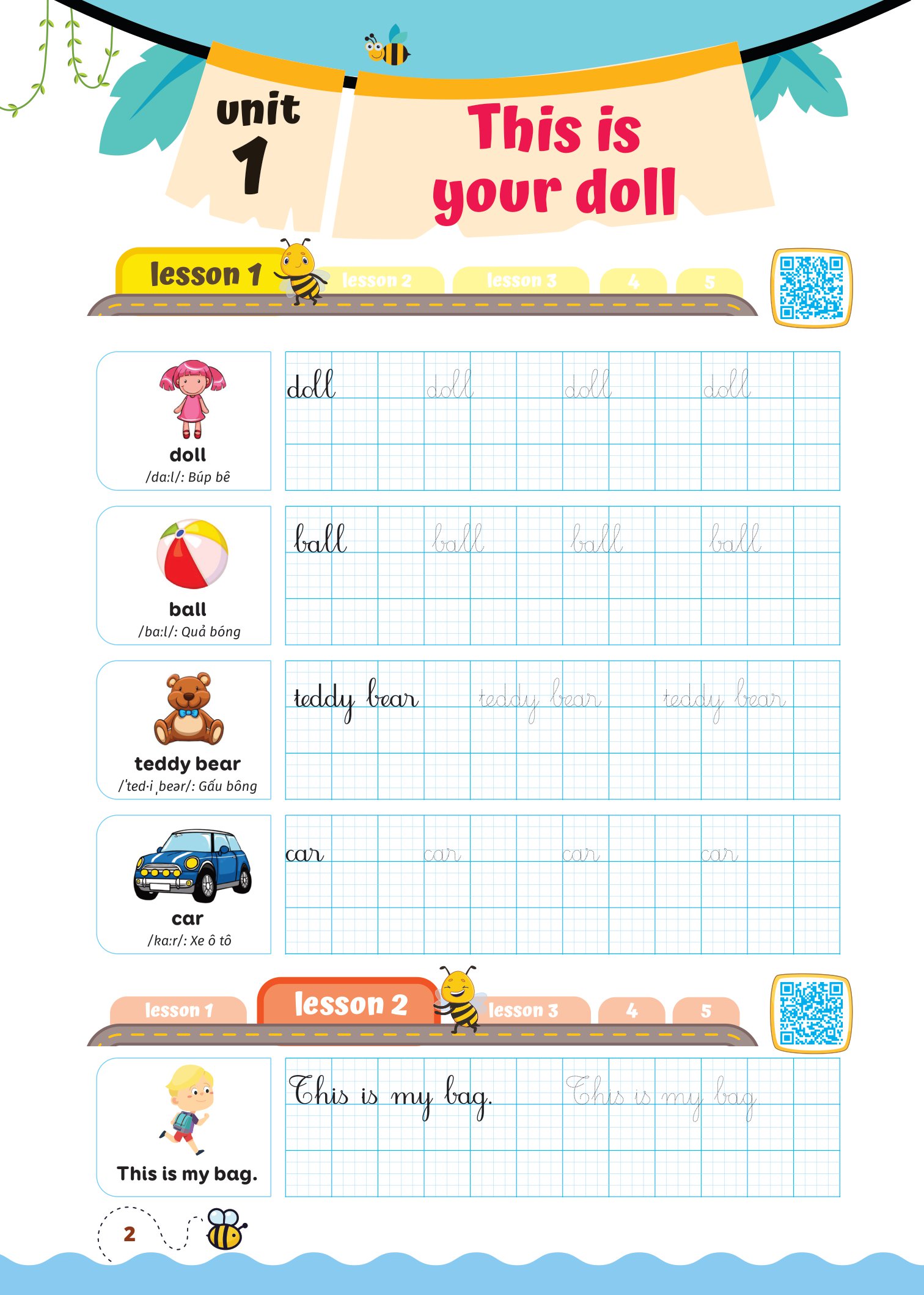 bộ luyện viết chữ đẹp từ vựng tiếng anh family and friends - national edition 3 - Ảnh 3