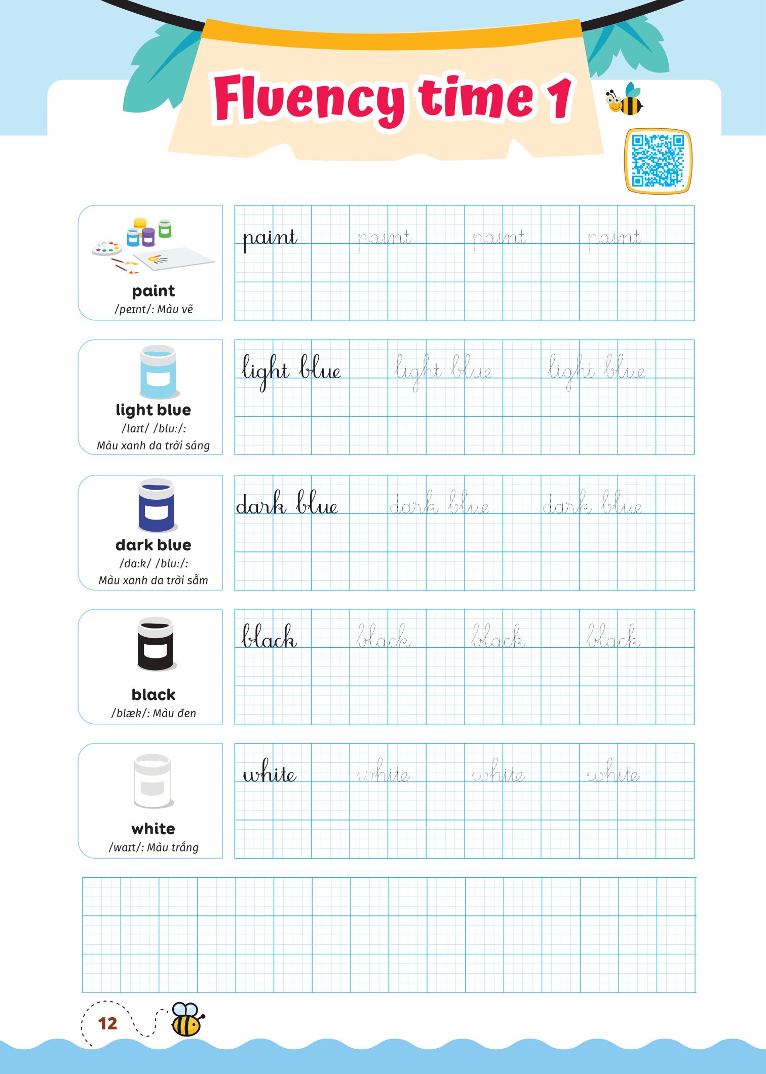 bộ luyện viết chữ đẹp từ vựng tiếng anh family and friends - national edition 3 - Ảnh 7