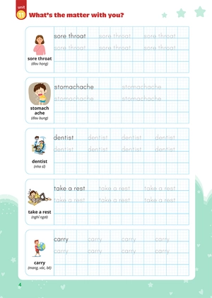 bộ luyện viết chữ nhớ từ vựng tiếng anh theo chương trình sách giáo khoa lớp 5 - tập 2 - Ảnh 4