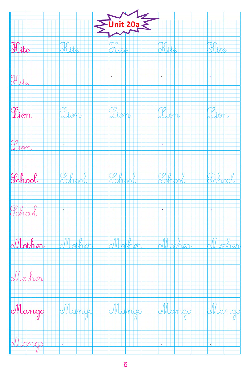 bộ luyện viết tiếng anh trình bày trên giấy ô li dành cho học sinh lớp 1 - tập 2 - Ảnh 6