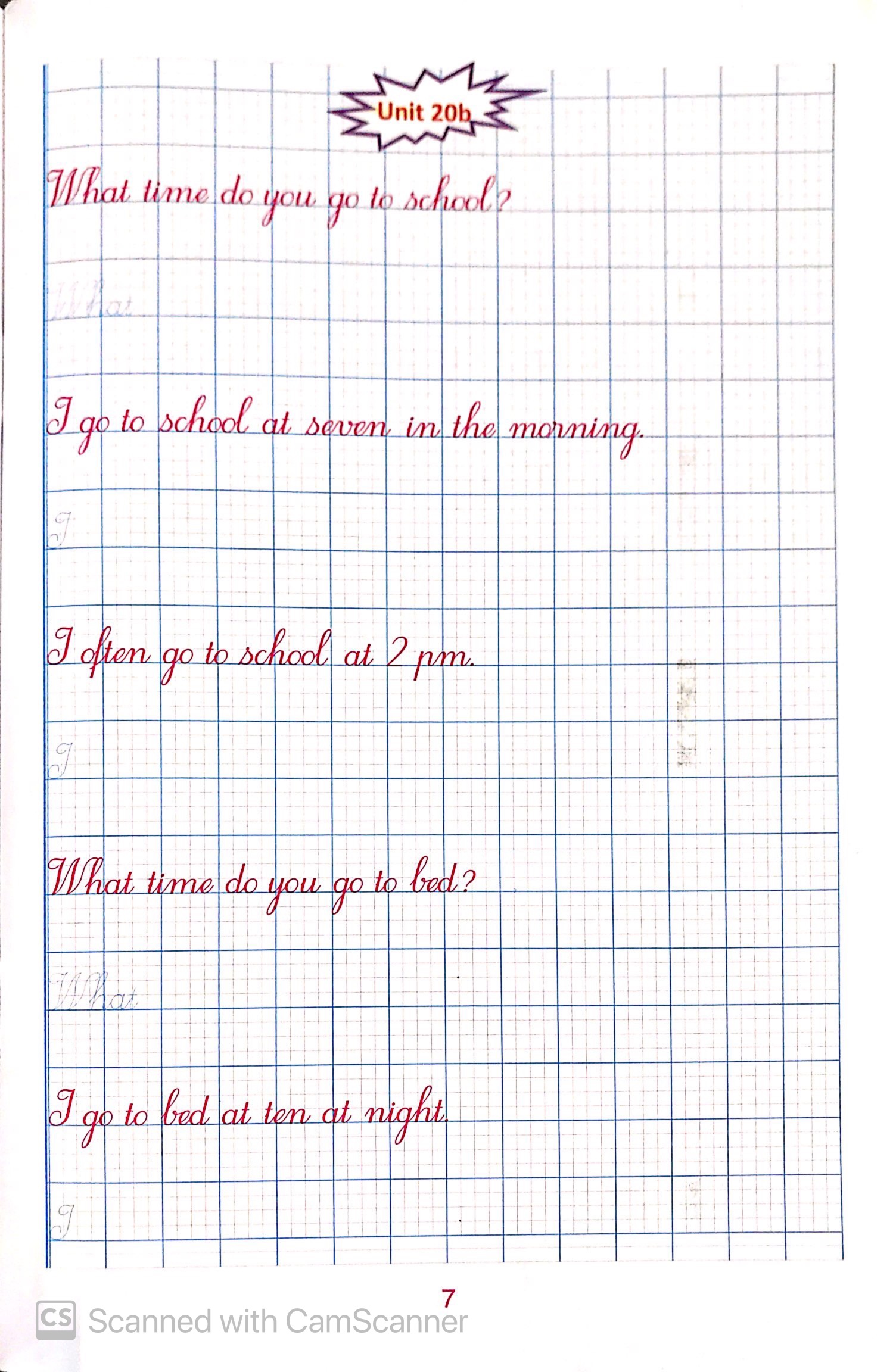 bộ luyện viết tiếng anh trình bày trên giấy ô li dành cho học sinh lớp 4 tập 2 - Ảnh 14