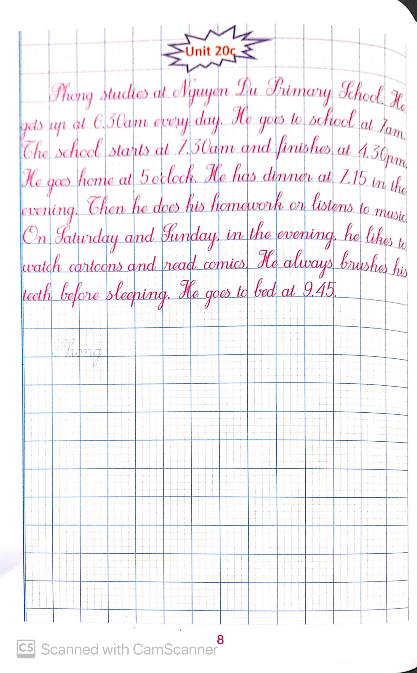 bộ luyện viết tiếng anh trình bày trên giấy ô li dành cho học sinh lớp 4 tập 2 - Ảnh 15