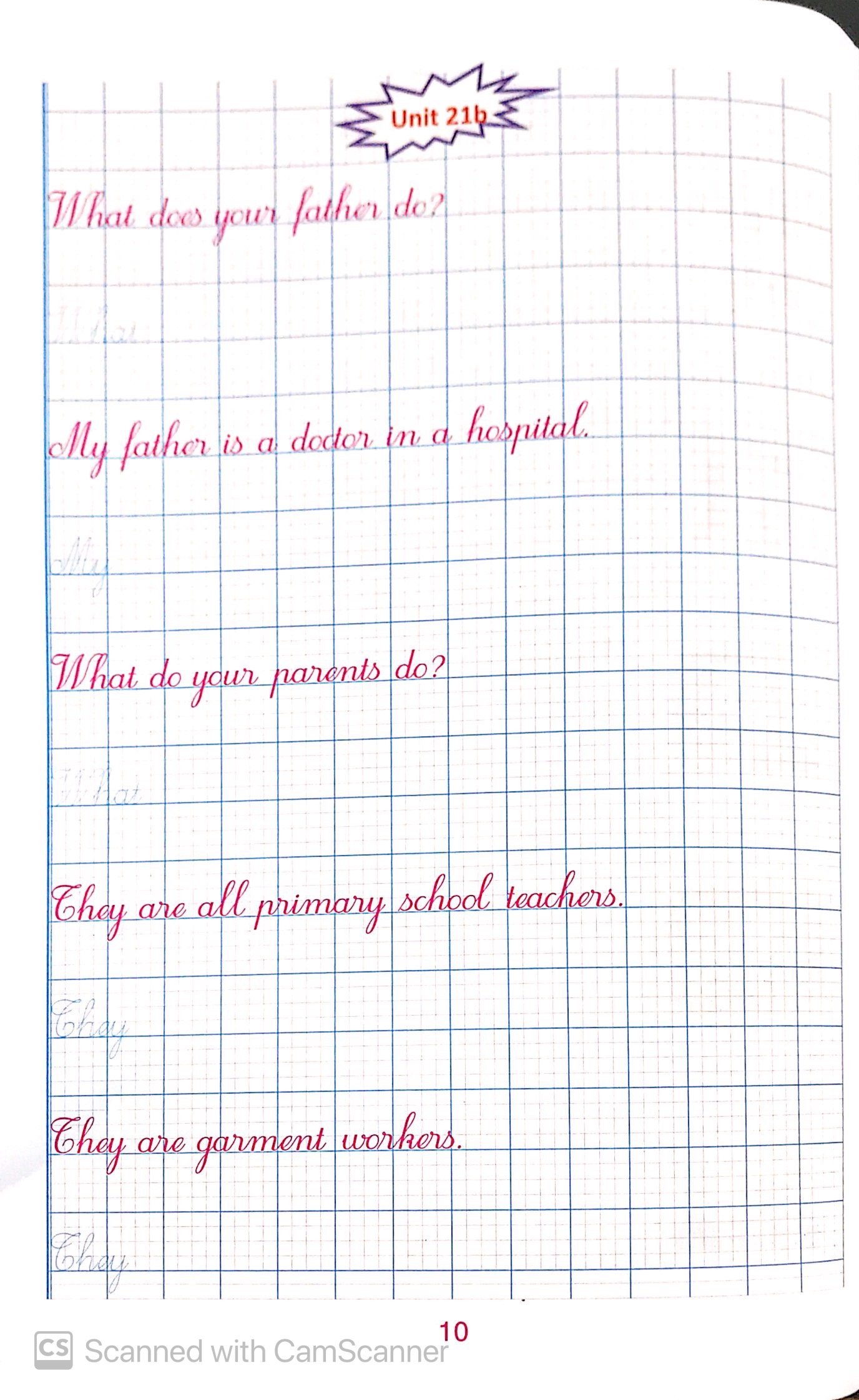 bộ luyện viết tiếng anh trình bày trên giấy ô li dành cho học sinh lớp 4 tập 2 - Ảnh 17