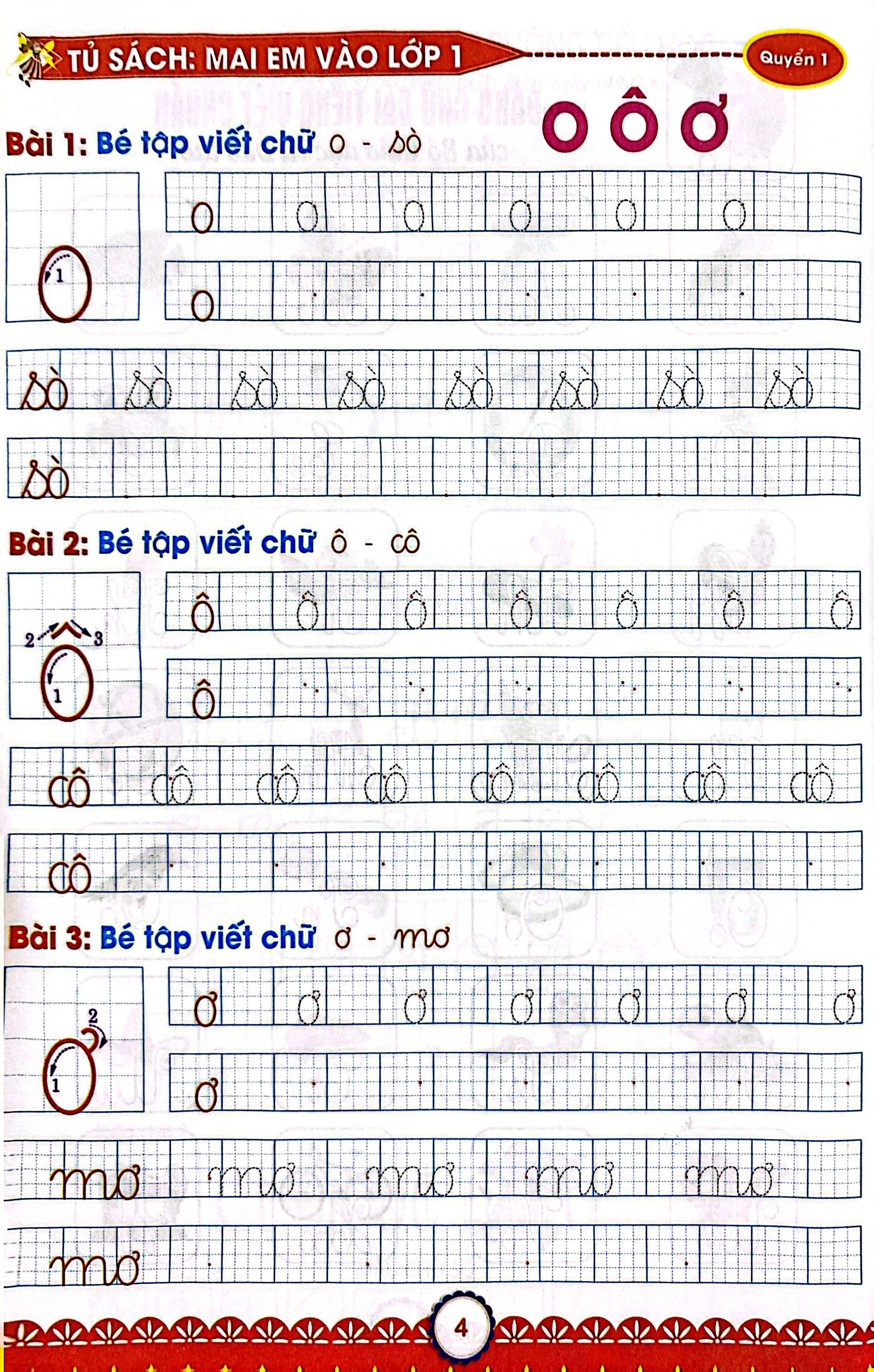 Bộ Mai Em Vào Lớp 1 - Dành Cho Trẻ 5-6 Tuổi - Bé Tập Tô Và Tập Ghép Vần - Quyển 1 (Tái Bản 2024) - Ảnh 4