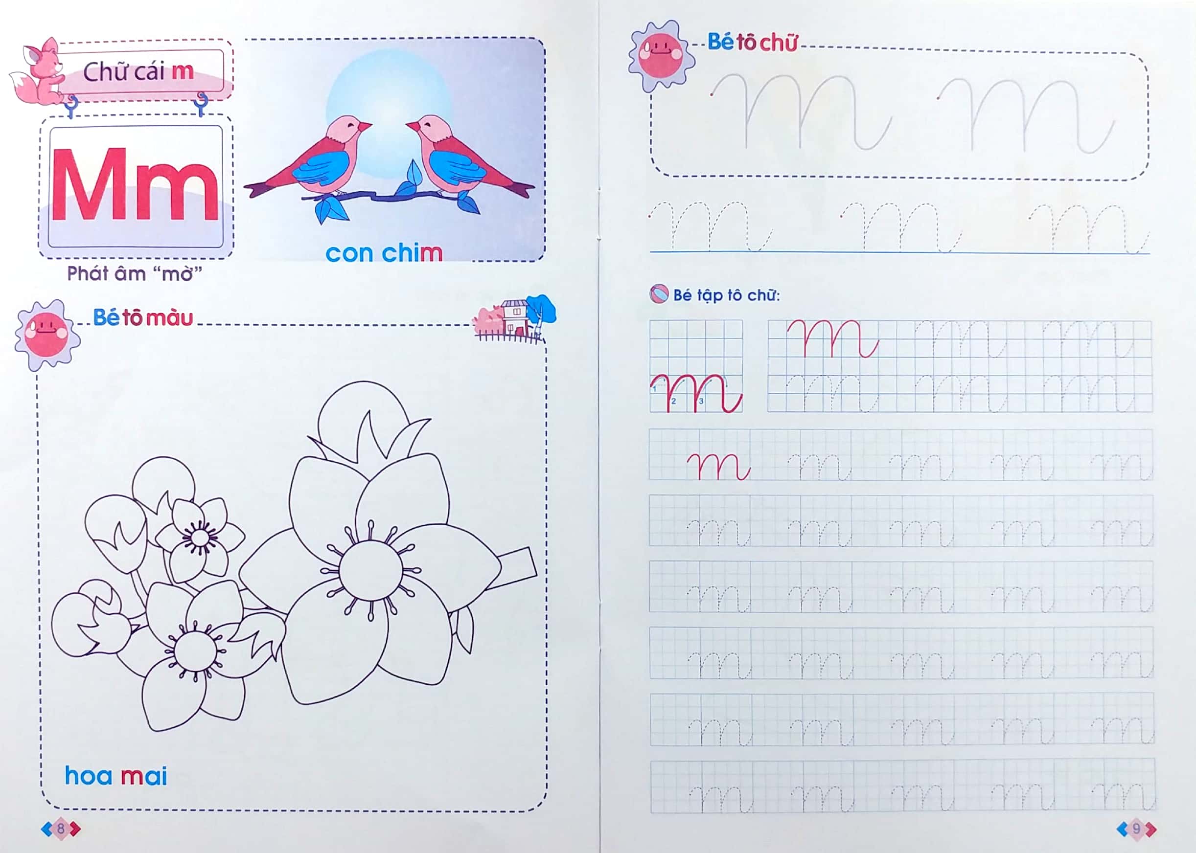 bộ mai em vào lớp 1 - vở tập tô chữ (dành cho trẻ 5 - 6 tuổi) - tập 2 - Ảnh 5