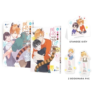 bộ manga - bé hổ nhà tôi rất bám người - tập 1 + tập 2 (bộ 2 tập) - bản đặc biệt - tặng kèm 2 bookmark pvc + 1 standee giấy