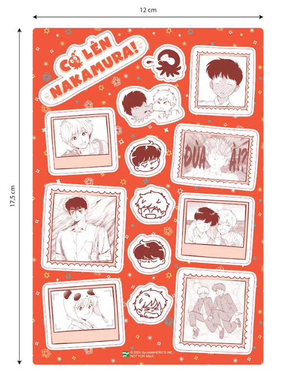 Bộ Manga - Cố Lên Nakamura - Tập 1 + Tập 2 (Bộ 2 Tập) - Bản Sưu Tầm - Tặng Kèm Set 5 Card Nhân Vật Kèm Obi + Set 2 Clearcard + Set 4 Postcard + Sticker + Standee Acrylic + Phong Bì Đựng Quà - Ảnh 8