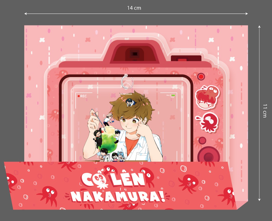 Bộ Manga - Cố Lên Nakamura - Tập 1 + Tập 2 (Bộ 2 Tập) - Bản Sưu Tầm - Tặng Kèm Set 5 Card Nhân Vật Kèm Obi + Set 2 Clearcard + Set 4 Postcard + Sticker + Standee Acrylic + Phong Bì Đựng Quà - Ảnh 9