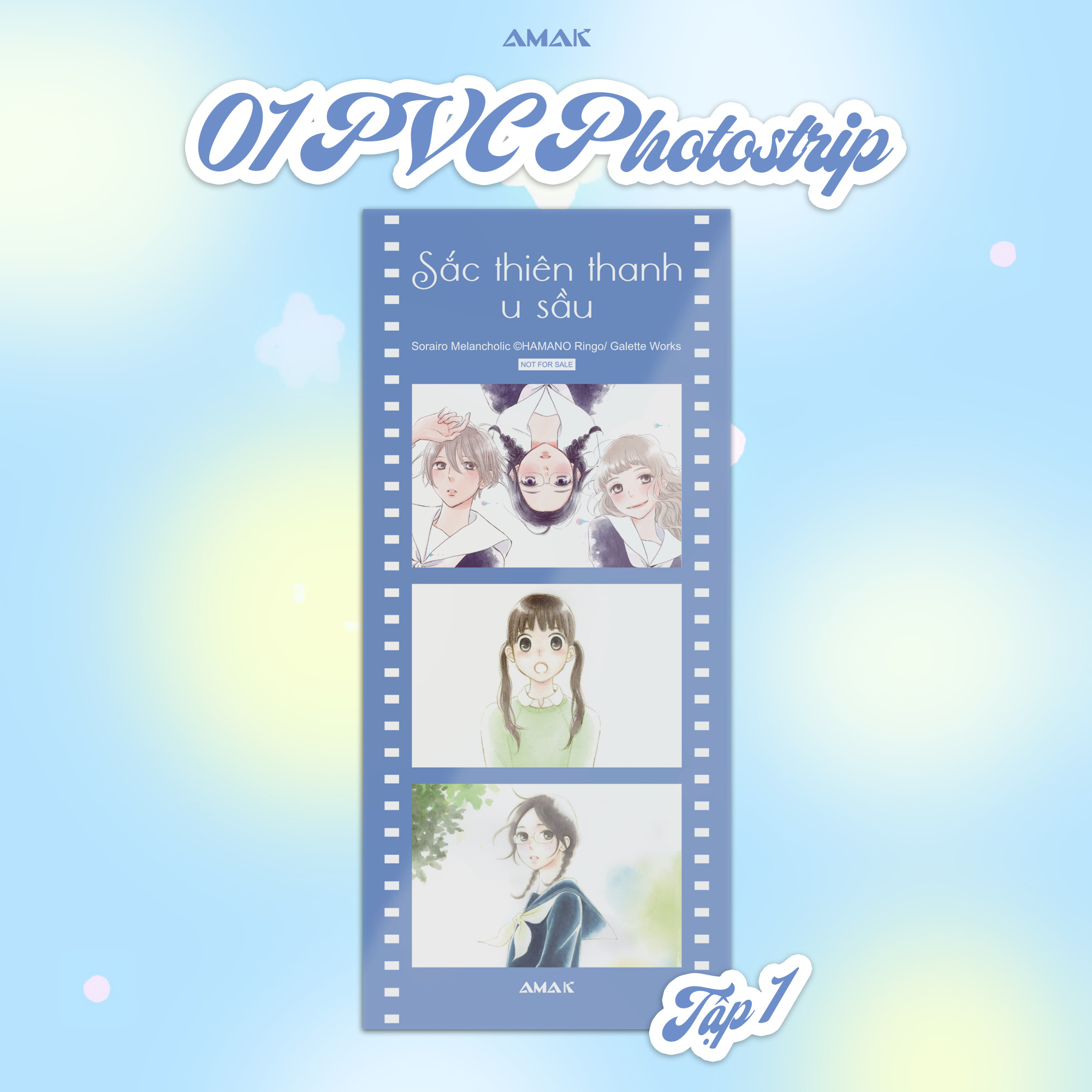 bộ manga sắc thiên thanh u sầu - tập 1 + tập 2 (bộ 2 tập) - tặng kèm pvc photostrip + polaroid + postcard hai mặt - Ảnh 6