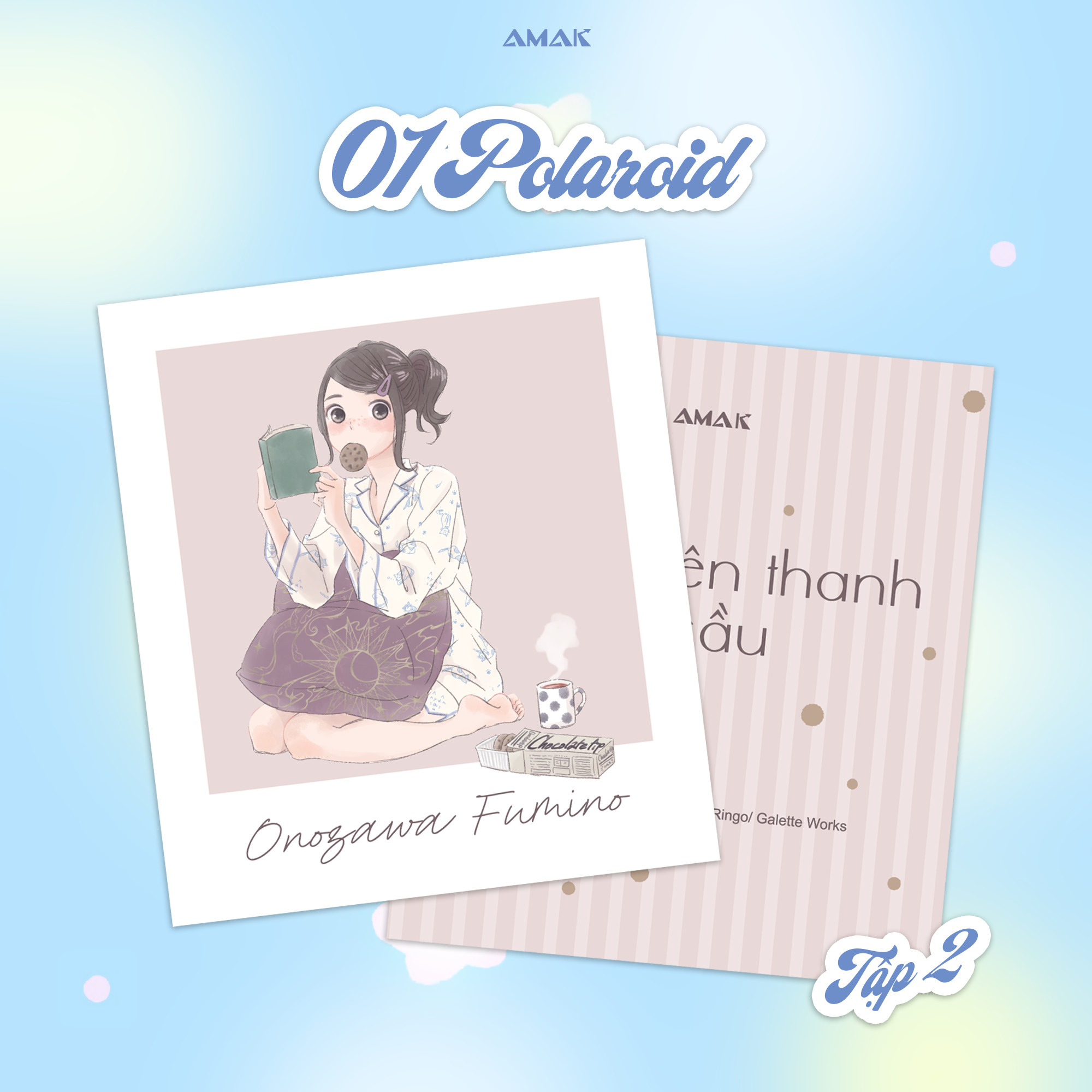 bộ manga sắc thiên thanh u sầu - tập 1 + tập 2 (bộ 2 tập) - tặng kèm pvc photostrip + polaroid + postcard hai mặt - Ảnh 7